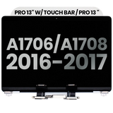 Replacement Complete LCD Display Assembly Compatible with Apple MacBook Pro 13" A1706 / A1708 (2016-2017) (Used OEM Pull: Grade B) (Silver)