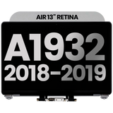 Replacement Complete LCD Display Assembly Compatible with Apple MacBook Air 13" A1932 (2018-2019) (Used OEM Pull: Grade B) (Space Gray)