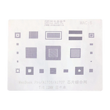 Replacement IC Comprehensive Stencil Compatible with Apple MacBook Pro 13" / 15" A1706 / A1707 (2016-2017) (MAC 5)