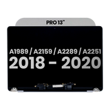 Replacement Complete LCD Display Assembly Compatible with Apple MacBook Pro 13" A1989 (2018-2019) / A2159 (2019) / A2289 / A2251 (2020) (Used OEM Pull: Grade A) (Space Gray)
