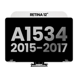Replacement Complete LCD Display Assembly Compatible with Apple MacBook 12" A1534 (2015-2017) (Used OEM Pull: Grade A) (Silver)