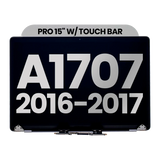 Replacement Complete LCD Display Assembly Compatible with Apple MacBook Pro 15" A1707 (2016-2017) (Used OEM Pull: Grade A) (Space Gray)