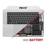 Replacement Top Case Assembly (With Battery And Keyboard) Compatible with Apple MacBook Pro 15" A1990 (2018-2019) (Silver) (US English)