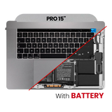 Replacement Top Case Assembly (With Battery And Keyboard) Compatible with Apple MacBook Pro 15" A1990 (2018-2019) (Space Gray) (UK English)