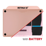 Replacement Bottom Case With Battery (A1705) Compatible with Apple MacBook 12" A1534 (2016-2017) (Rose Gold)