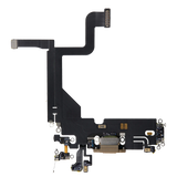 Replacement Charging Port Flex Cable Compatible with Apple iPhone 13 Pro (Used OEM Pull) (Gold)