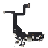 Replacement Charging Port Flex Cable Compatible with Apple iPhone 13 Pro (Used OEM Pull) (Silver)