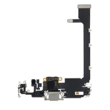 Replacement Charging Port Flex Cable With Board Compatible with Apple iPhone 11 Pro Max (Used OEM Pull) (Silver)