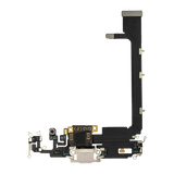 Replacement Charging Port Flex Cable With Board Compatible with Apple iPhone 11 Pro Max (Aftermarket Plus) (Silver)