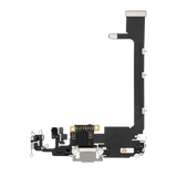 Replacement Charging Port Flex Cable With Board Compatible with Apple iPhone 11 Pro Max (Premium) (Silver)