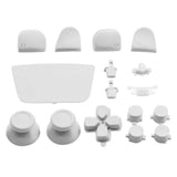Replacement Controller Button Sets Compatible with Sony (Game Console Parts) PlayStation 5 (16 Piece Set) (White)