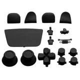 Replacement Controller Button Sets Compatible with Sony (Game Console Parts) PlayStation 5 (16 Piece Set) (Midnight Black)