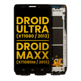 Replacement LCD Assembly With Frame Compatible with Motorola Droid Ultra (XT1080 / 2013) / Droid Maxx (XT1080M / 2013) (Refurbished) (Black)