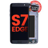 Replacement OLED Assembly With Frame Compatible with Samsung Galaxy S7 Edge G935A (North American Version) (Aftermarket Plus) (Black Onyx)