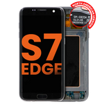 Replacement OLED Assembly With Frame Compatible with Samsung Galaxy S7 Edge G935A (North American Version) (Blemish: Grade D) (Black Onyx)