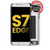 Replacement OLED Assembly With Frame Compatible with Samsung Galaxy S7 Edge G935A (North American Version) (Refurbished) (Silver)