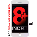 Replacement LCD Assembly With Steel Plate Compatible with Apple iPhone 8 Plus (Aftermarket Pro: XO7 Incell) (White)