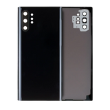 Replacement Back Cover Glass With Camera Lens Compatible with Samsung Galaxy Note 10 Plus / 5G (No Logo) (Aftermarket Plus) (Aura Black)
