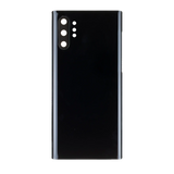 Replacement Back Cover Glass With Camera Lens Compatible with Samsung Galaxy Note 10 Plus / 5G (No Logo) (Aftermarket Plus) (Aura Black)