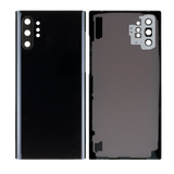 Replacement Back Cover Glass With Camera Lens Compatible with Samsung Galaxy Note 10 Plus / 5G (No Logo) (Aftermarket Plus) (Aura Black)