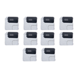 Replacement Flash Light / Power Flex Bracket With Microphone Mesh Compatible with Apple iPhone 12 Mini (White) (10 Pack)