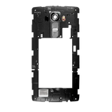 Replacement Back Housing Bezel Panel Frame With Power & Volume Button Flex Compatible with LG G4 (Black)