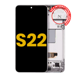 Replacement OLED Assembly With Frame Compatible with Samsung Galaxy S22 5G (US & International Version) (Refurbished) (White)