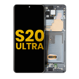 Replacement OLED Assembly With Frame Compatible with Samsung Galaxy S20 Ultra 5G (Refurbished) (Cosmic Gray)