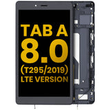Replacement LCD Assembly With Frame Compatible with Samsung Galaxy Tab A 8.0" (T295) (2019) (LTE Version) (Refurbished) (Black)