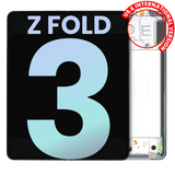 Replacement Inner OLED Assembly With Frame Compatible with Samsung Galaxy Z Fold 3 5G (US & International) (Service Pack) (Phantom Silver)