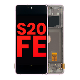 Replacement OLED Assembly With Frame Compatible with Samsung Galaxy S20 FE 4G / 5G (Aftermarket Plus) (Cloud Lavender)