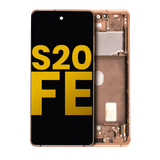 Replacement OLED Assembly With Frame Compatible with Samsung Galaxy S20 FE 4G / 5G (Refurbished) (Cloud Orange)