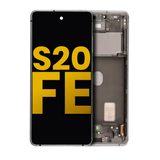 Replacement OLED Assembly With Frame Compatible with Samsung Galaxy S20 FE 4G / 5G (Refurbished) (Cloud White)
