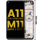 Replacement LCD Assembly With Frame Compatible with Samsung Galaxy A11 (A115F/ A115M / 2020) / M11 (M115 /2020) (International Version) (Refurbished) (All Colors)