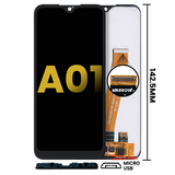 Replacement LCD Assembly Without Frame Compatible with Samsung Galaxy A01 (Global Model) (Micro USB Frame) (Refurbished) (All Colors)