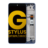 Replacement LCD Assembly With Frame Compatible with Motorola Moto G Stylus 4G (XT2211 / 2022) (Refurbished) (Twilight Blue)