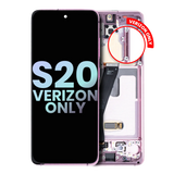 Replacement OLED Assembly With Frame Compatible with Samsung Galaxy S20 5G (Verizon 5G UW Frame Only) (Service Pack) (Cloud Pink)