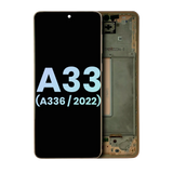 Replacement OLED Assembly With Frame Compatible with Samsung Galaxy A33 5G (A336 / 2022) (Service Pack) (Peach)