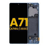 Replacement OLED Assembly With Frame Compatible with Samsung Galaxy A71 5G (A716U / 2020) (Refurbished) (Prism Cube Blue)