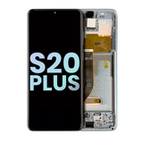 Replacement OLED Assembly With Frame Compatible with Samsung Galaxy S20 Plus 5G (Service Pack) (Cloud White)
