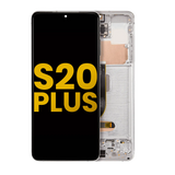 Replacement OLED Assembly With Frame Compatible with Samsung Galaxy S20 Plus 5G (Refurbished) (Cloud White)