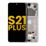 Replacement OLED Assembly With Frame Compatible with Samsung Galaxy S21 Plus 5G (Refurbished) (Phantom Silver)