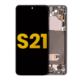 Replacement OLED Assembly With Frame Compatible with Samsung Galaxy S21 5G (Refurbished) (Phantom Gray)