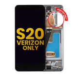 Replacement OLED Assembly With Frame Compatible with Samsung Galaxy S20 5G (Verizon 5G UW Frame Only) (Refurbished) (Cosmic Black)