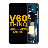 Replacement OLED Assembly With Frame Compatible with LG V60 ThinQ 5G (Non-Verizon 5G UW Frame) (Refurbished) (Black)