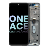 Replacement LCD Assembly With Frame Compatible with Motorola One 5G Ace (XT2113-2 / 2021) (Genuine OEM) (Volcanic Gray)