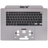 Replacement Top Case With Keyboard Compatible with Apple MacBook Pro 16" (A2141 / Mid 2019) (US English) (Used OEM Pull: Grade New) (Space Gray)