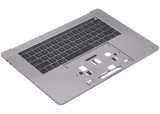 Replacement Top Case With Keyboard Compatible with Apple MacBook Pro 15" A1990 (2018-2019) (US English) (Used OEM Pull: Grade New) (Space Gray)