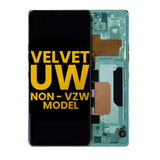 Replacement OLED Assembly With Frame Compatible with LG Velvet 5G (Non-Verizon 5G UW Frame) (Refurbished) (Green)