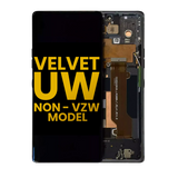 Replacement OLED Assembly With Frame Compatible with LG Velvet 5G (Non-Verizon 5G UW Frame) (Refurbished) (Black)